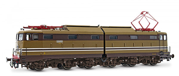 Rivarossi HR2979HM - HR2979 - FS Ellok Serie E.645 2. Bauserie braun, Alu-Streifen Ep.4, DCC + Sound