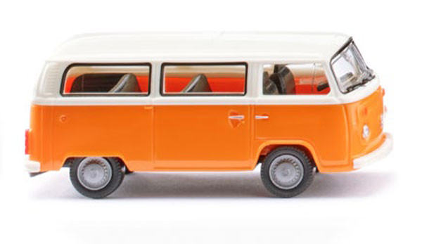 Wiking 031802 - VW T2b Bus - orange/weiß - 1972-79