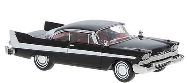 Brekina 19680 - Plymouth Fury, schwarz/weiss, 1958