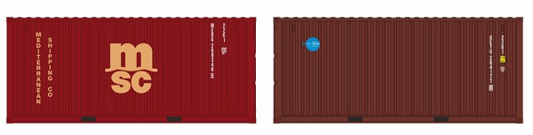 Igra 98010031 - Container Set 2-tlg MSC Braun LC + Blue Sky Braun