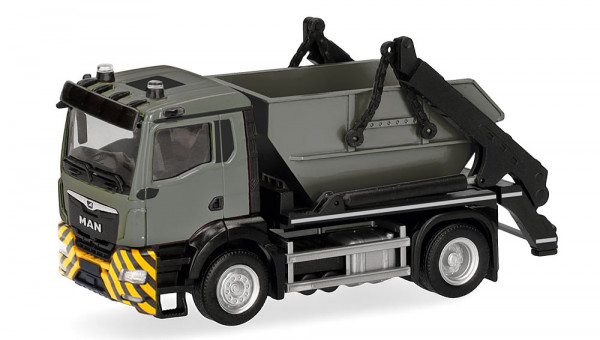 Herpa 321716 MAN TGS NN Meiller Absetzkipper AK12, grau/gelb