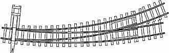 Bemo 4294657 - Bogeneiche links 660/380 mm Code 70