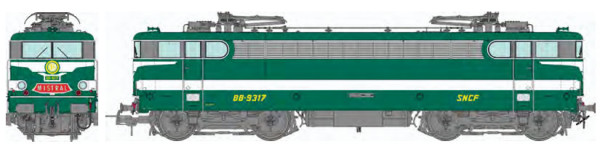 REE MB-263SAC - SNCF Ellok Reihe BB9317 Villeneuve "Mistral" grün Ep.3-4, AC-digital + Sound