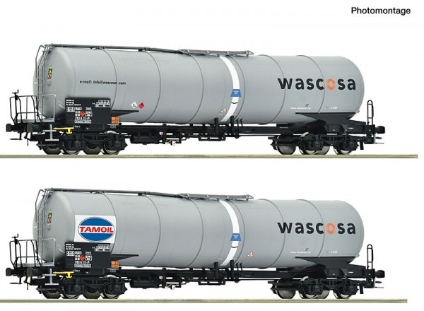 Roco 6600232 - WASCOSA 2er Set Kesselwagen Zacns Wascosa/Tamoil E6