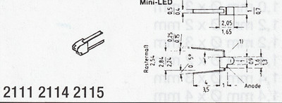 Weinert 2115 - Mini LED, grün,2Stück