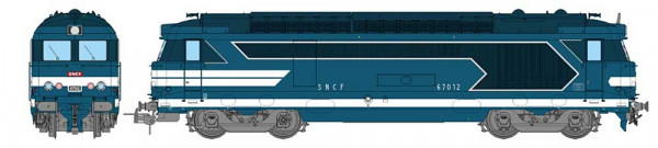 REE MB-245S - SNCF Diesellok Reihe BB67012 blau Ep.4, erhabener Schriftzug NEVERS, DCC + Sound