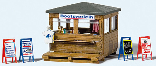Preiser 17314 - Kiosk mit Bootsverleih, Bausatz