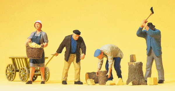 Preiser 10539 - Auf dem Bauernhof 4 teilig
