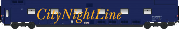 LSmodels 49064AC -CNL Schlafwagen WLABm blau, große gelbe Aufschrift "City Night Line Ep.5, Wechsels