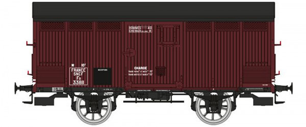 REE WB-762 - SNCF gedeckter Güterwagen Primeur 10T mit senkrechter Verbretterung Ep.3a