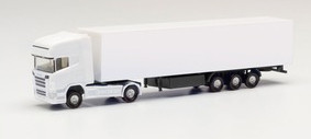 Herpa 013802 - Minikit Scania R TL Koffer-Sattelzug, weiß