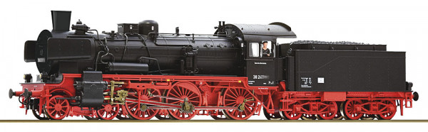 Roco 71398 - DR Dampflok BR 38 2833 Ep.3, ohne Dachaufsatz, DCC + Sound