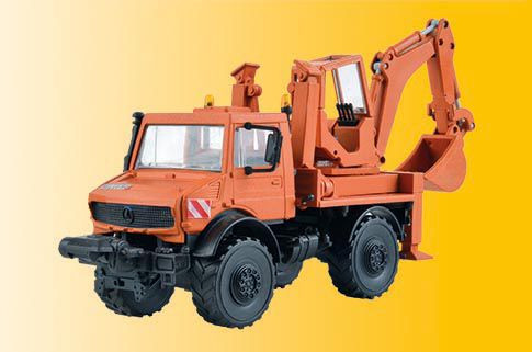 Kibri 18480 - UNIMOG mit Aufbaubagger , Bausatz
