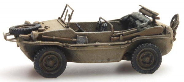 Artitec 6870074 - WM Schwimmwagen VW 166 K2s Gelb Militär Fertigmodell aus Resin, lackiert