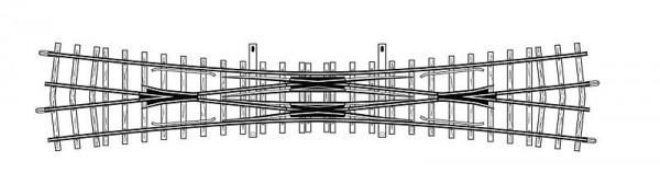 Bemo 4215000 - 12° Doppelkreuzweiche 220 mm