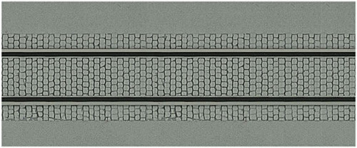 Kibri 34125 - Straßenplatte mit Gleiskörper 20 x 12 cm