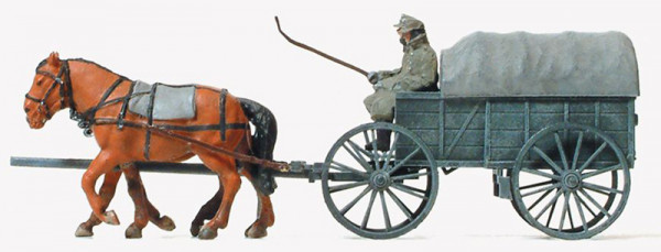 Preiser 16570 - Leichter Heeresfeldwagen Hf1, bespannt Deutsches Reich 1939-45, Bausatz