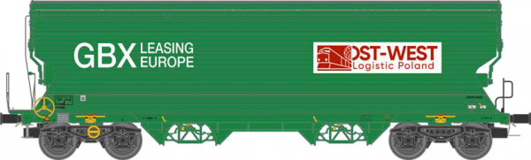 NME 527662 - DB AG Getreidewagen Tagnpps 95m³ "GBX - OST-WEST", grün Ep.6 - AC