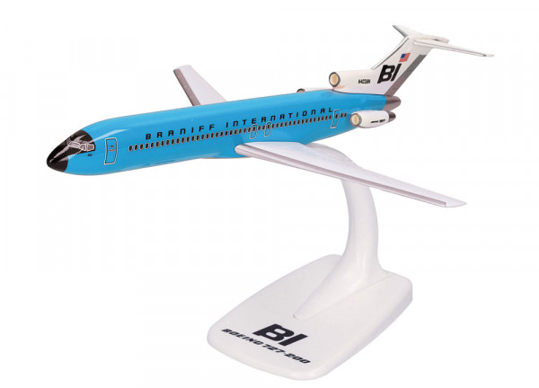 Herpa 613996 - Braniff International Boeing 727-200 - Solid New Dark Blue