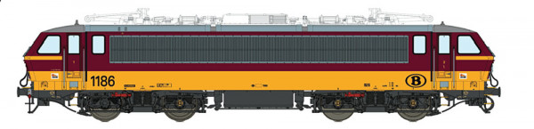 LSmodels 12598AC - SNCB Ellok Serie HLE11 rot/gelb Ep.6, AC-digital