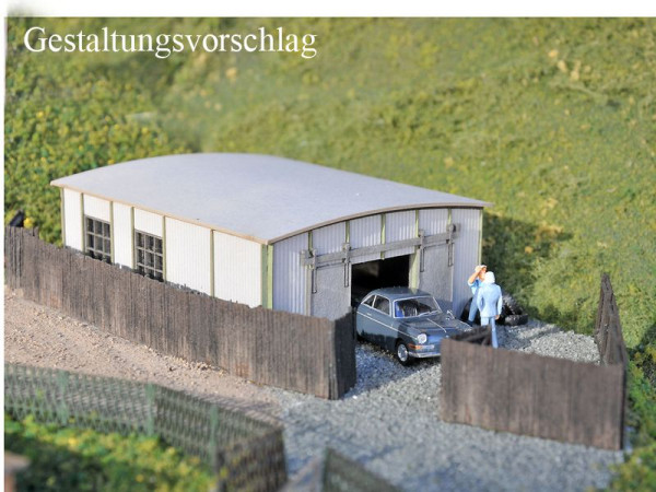 Joswood 17002 - Wellblechschuppen ´Zollern´