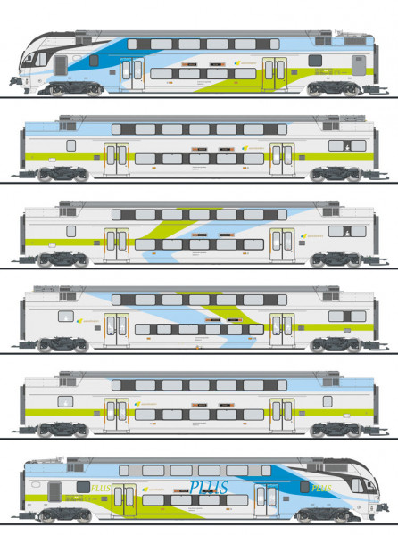Liliput 133869 - ÖBB Doppelstock-Triebzug KISS Reihe 4010 der Westbahn 6-teilig Ep.6, AC-digital