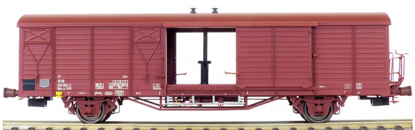 Exacttrain 20566 - DR Hbs-u [2301] Mannschaftswagen mit Ofen mit Bremserbühne, 11 Sicken, Epoche V (
