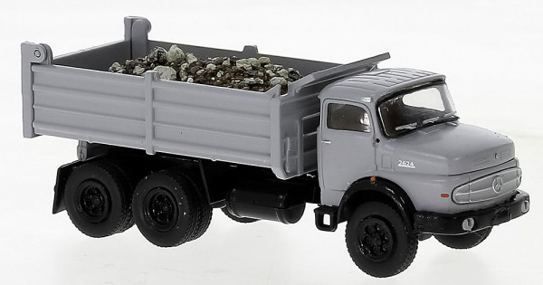 Brekina 81157 - Mercedes LAK 2624 mit Ladegut grau, schwarz, 1970,