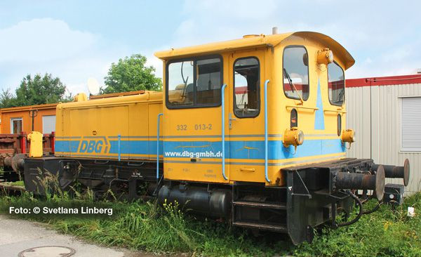 Liliput 162601 - DBG Diesel-Rangierlokomotive BR 332 gelb Ep.5, Deutsche Gleisbau GmbH, Digital