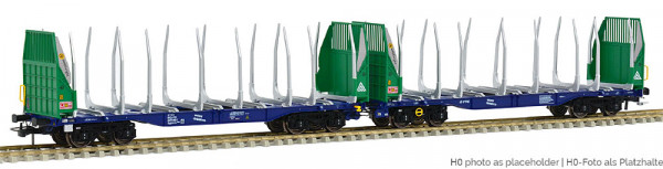 Sudexpress T657010 - DB AG Doppel Holztransportwagen Sggmrss Ep.6, "VTG" "Papierholz Austria"
