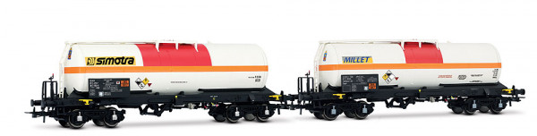 Jouef HJ6326 - F-MISA/Millet + F-VTG/Simotra, 2-tlg. Set Chlorkesselwagen
