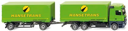 Wiking 057311 - MB Actros Wechselkofferhängerzug "Hansetrans"