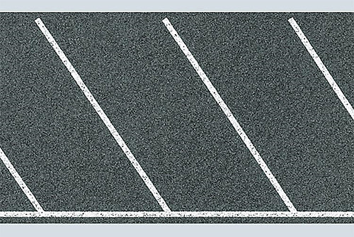 Faller 170634 - Parkplatzfolie 100 x 6 cm Diagonalmarkierung