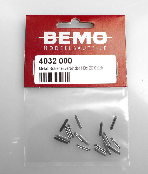 Bemo 4032000 - Metall-Schienenverbinder H0e 20 St.