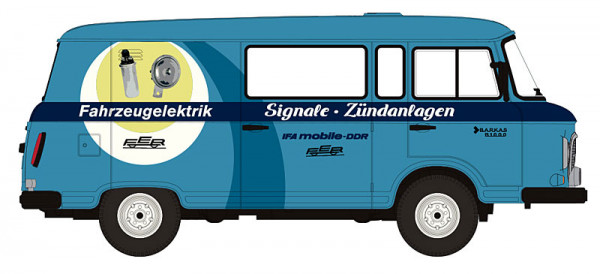 Brekina 30230 - Barkas B 1000 Halbbus "IFA mobile-DDR Fahrzeugelektrik" 1960