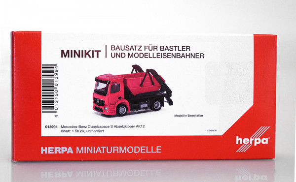 Herpa 013994 - MiniKit Mercedes-Benz Actros S Absetzkipper AK12, rot