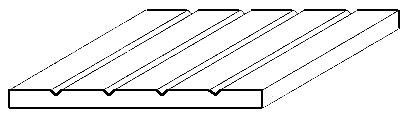 Evergreen 3035 - Strukturplatte, 0,5x150x300 mm. Spur S-Maßstab, 1 Stück
