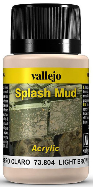 Vallejo 773804 - Weathering Schlamm-Spritzer, hellbraun, 40ml