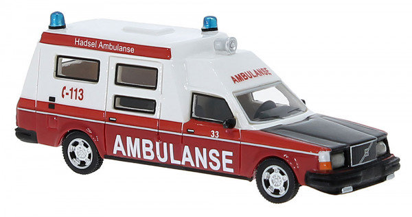 BoS Modell BOS87716 - Volvo 265 Ambulance Norway Norwegen