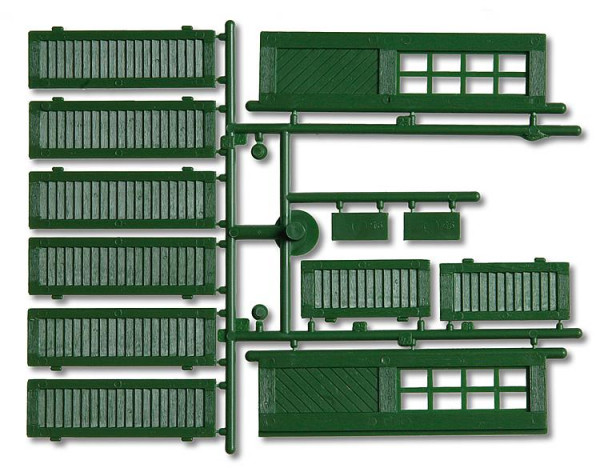 Pola 333112 - Fensterläden und Türen, grün, 3 Stück, 12-teilig
