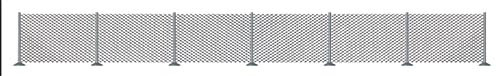 Busch 8117 - Maschendrahtzaun 60 cm, ca. 16 mm hoch inklusive 32 Rundpfosten