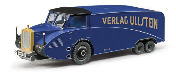 Liliput 937492 - LKW Rumpler RuV 31, dunkelblau, Kühlergrill gold, Dach schwa