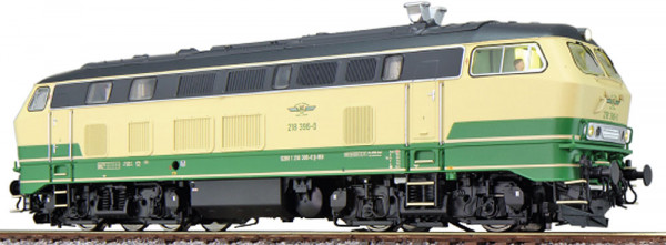 ESU 31008 - Brohltalbahn Diesellok BR 218 beige/grün Ep.6, DC/AC