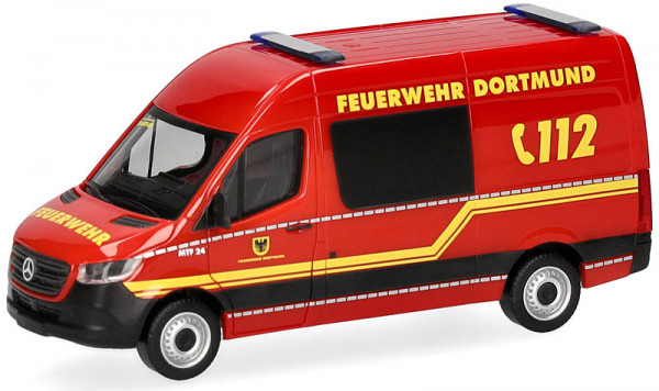 Herpa 961790 - Mercedes-Benz Sprinter 18 Halbbus Hochdach "Feuerwehr Dortmund MTF 24" Sondermodell I