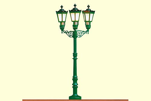 Brawa 5223 - Parkleuchte 3-fach Höhe 91 mm Ersatzbirne 3252