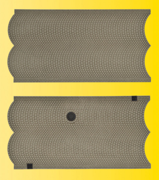 Vollmer 48240 - Straßenplatte Kopfsteinpflaster, 3 Stück, L 15 x B 8 cm