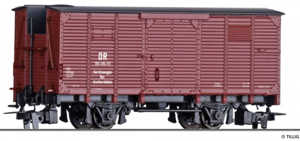 Tillig 15946 - DR gedeckter Güterwagen Ep.4, Gerätewagen
