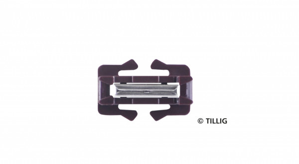 Tillig 83953 - Bettungsgleis braun, - Schienenverbinder (20 Stück)