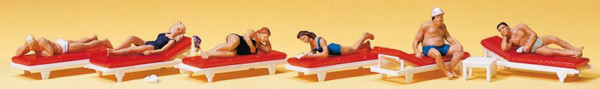 Preiser 10429 - Sonnenbad 6 teilig