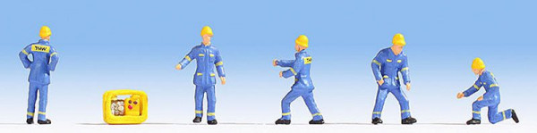 Noch 15025 - THW (Technisches Hilfswerk), 5 Figuren + 1 Notstrom-Aggregat